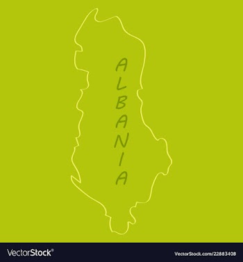 Map of albania vector image
