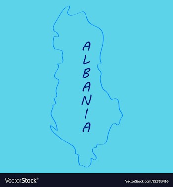 Map of albania vector image