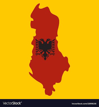 Map of albania vector image