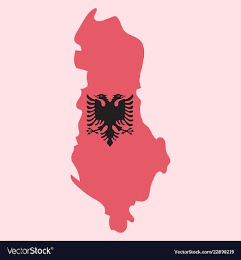 Map of albania vector image