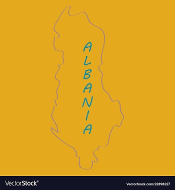 Map of albania vector image