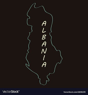 Map of albania vector image