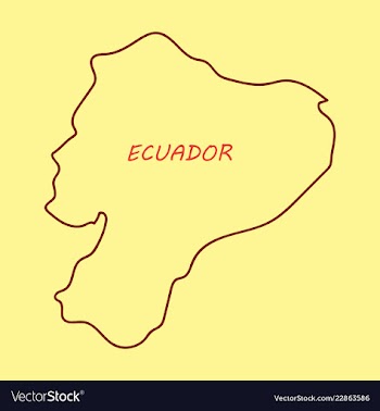 Map of ecuador with regions and flags of provinces vector image