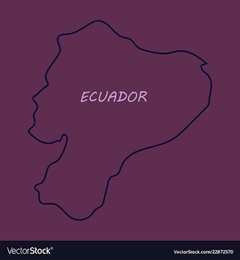 Map of ecuador with regions and flags of provinces vector image
