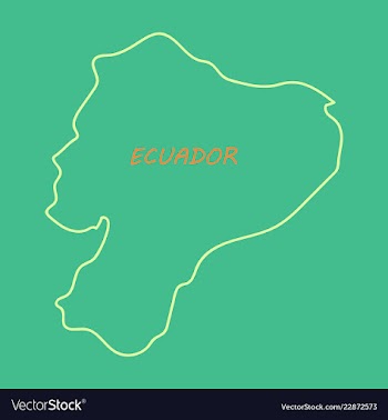 Map of ecuador with regions and flags of provinces vector image