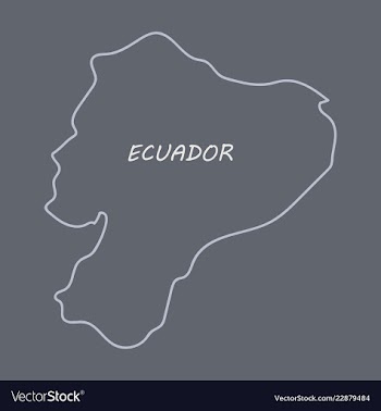Map of ecuador with regions and flags of provinces vector image