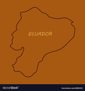Map of ecuador with regions and flags of provinces vector image