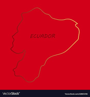 Map of ecuador with regions and flags of provinces vector image