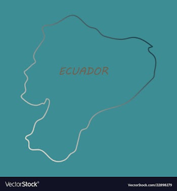 Map of ecuador with regions and flags of provinces vector image