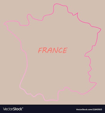 Map of france with flag isolated 3d isometric vector image