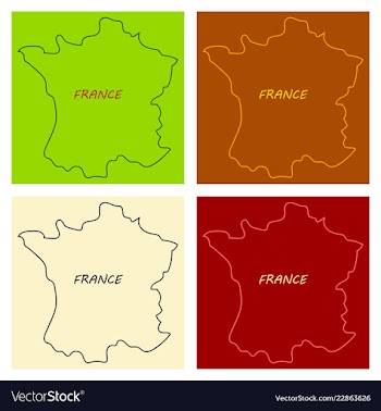 Map of france with flag isolated 3d isometric vector image