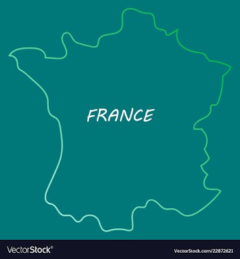 Map of france with flag isolated 3d isometric vector image