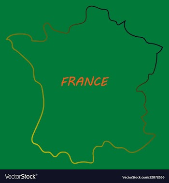 Map of france with flag isolated 3d isometric vector image