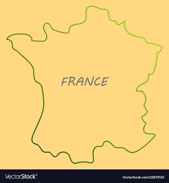 Map of france with flag isolated 3d isometric vector image