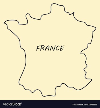Map of france with flag isolated 3d isometric vector image