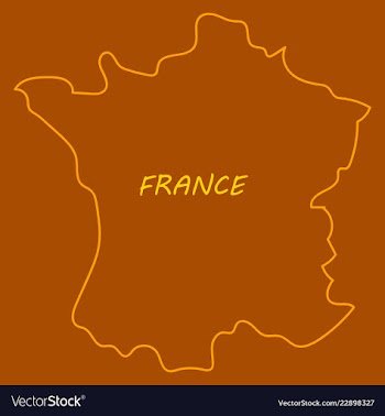 Map of france with flag isolated 3d isometric vector image
