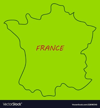 Map of france with flag isolated 3d isometric vector image