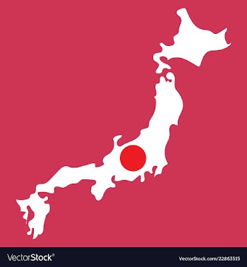 Map of japan in high resolution detailed vector image