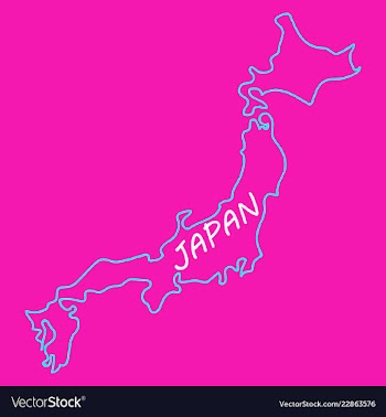 Map of japan in high resolution detailed vector image