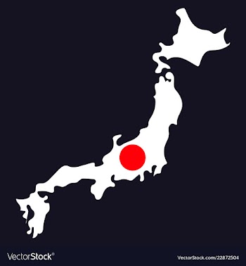 Map of japan in high resolution detailed vector image