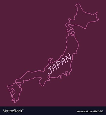 Map of japan in high resolution detailed vector image