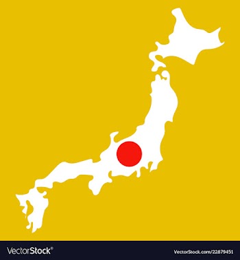 Map of japan in high resolution detailed vector image