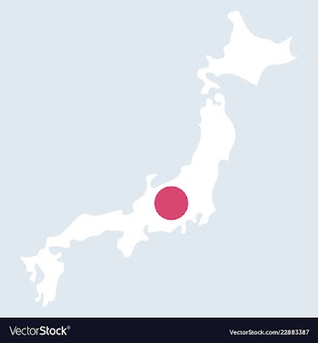 Map of japan in high resolution detailed vector image