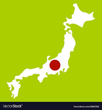 Map of japan in high resolution detailed vector image
