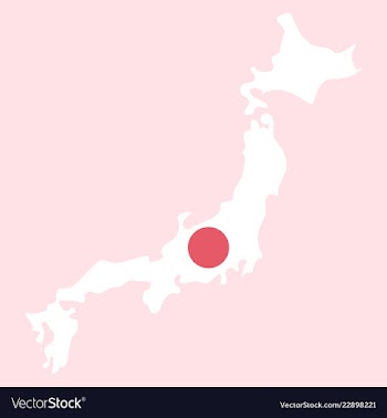 Map of japan in high resolution detailed vector image