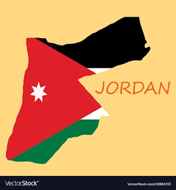 Map of jordan vector image