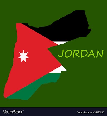 Map of jordan vector image