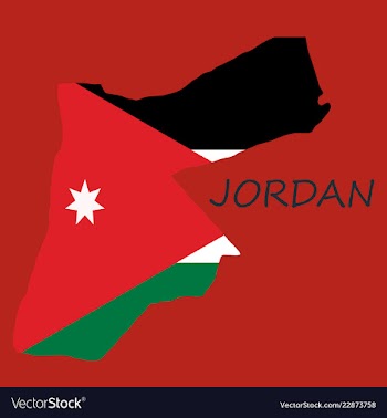 Map of jordan vector image