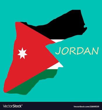Map of jordan vector image