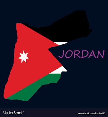 Map of jordan vector image