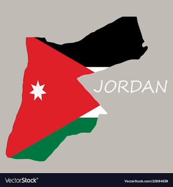 Map of jordan vector image