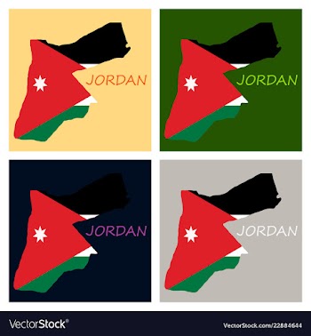 Map of jordan vector image