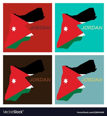 Map of jordan vector image