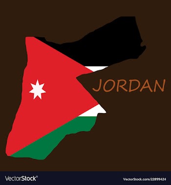 Map of jordan vector image