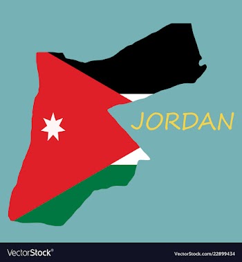 Map of jordan vector image
