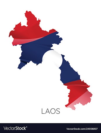  					Map of laos vector image														