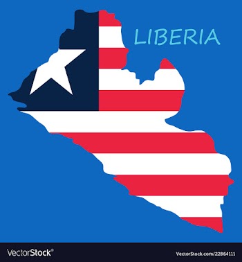 Map of liberia vector image