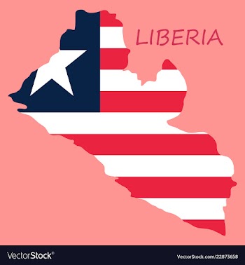 Map of liberia vector image