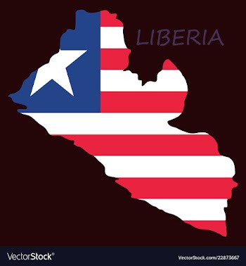Map of liberia vector image