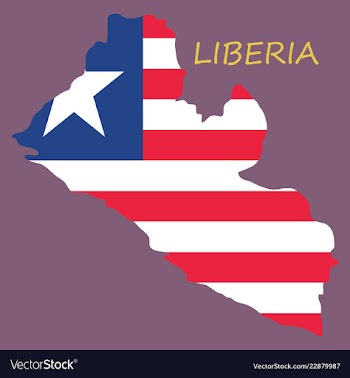 Map of liberia vector image