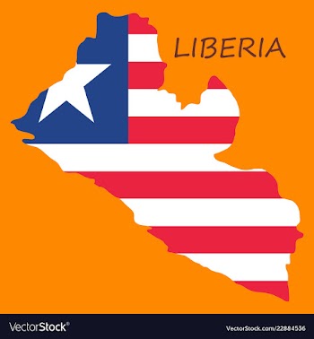 Map of liberia vector image