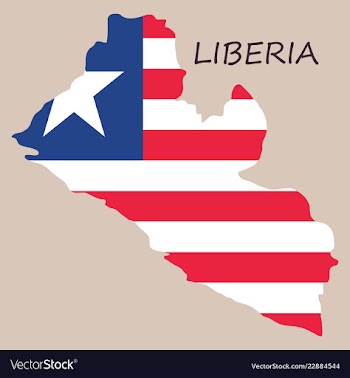 Map of liberia vector image