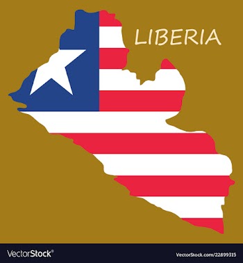 Map of liberia vector image