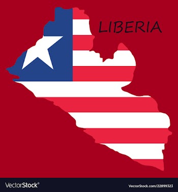 Map of liberia vector image