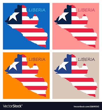 Map of liberia vector image