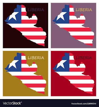 Map of liberia vector image